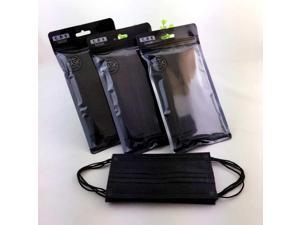 One box of 10 pieces disposable carbon mask fashion pure black four-layer anti-fog haze PM2.5 dust mask One box of 10 pieces disposable carbon mask fashion pure black four-layer anti-fog haze PM2.5 dust mask