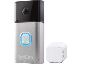 SpotCam Video Doorbell, Wi-Fi Enabled, Battery Powered Wire-Free, FHD 1080P w/ 150 Degree Viewing Angle, Compatible with Alexa/Google Home SpotCam Video Doorbell, Wi-Fi Enabled, Battery Powered Wire-Free, FHD 1080P w/ 150 Degree Viewing Angle, Compatible with Alexa/Google Home