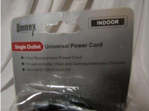 Largship International PS04UL indoor 4 foot universal replacement power cord new Largship International PS04UL indoor 4 foot universal replacement power cord new