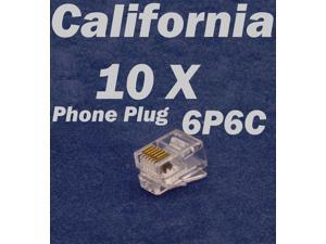 10 X Pcs RJ12 Plug 6P6C Phone Modular Telephone Connector Adapter DSL Crimp RJ11 10 X Pcs RJ12 Plug 6P6C Phone Modular Telephone Connector Adapter DSL Crimp RJ11