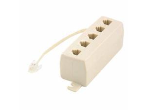 5 Way Outlet 4C RJ11 Telephone Phone Modular Jack Line Splitter Adapter Beige 5 Way Outlet 4C RJ11 Telephone Phone Modular Jack Line Splitter Adapter Beige
