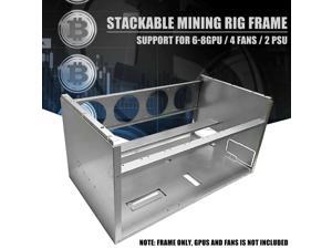 Open Air Frame Mining Miner Rig Case Stackable For 6 8 GPU ETH BTC Ethereum Open Air Frame Mining Miner Rig Case Stackable For 6 8 GPU ETH BTC Ethereum