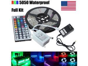 5M RGB LED Strip Light 5050 SMD 300 LEDs 44 Key Remote Controller 12V Full Kit 5M RGB LED Strip Light 5050 SMD 300 LEDs 44 Key Remote Controller 12V Full Kit