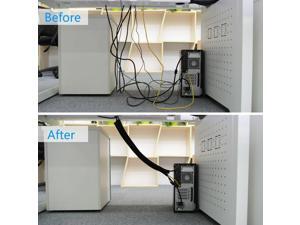 80 inch Cable Management Organizer Tv Cord Cover Raceway Hiding Wire Sleeve 80 inch Cable Management Organizer Tv Cord Cover Raceway Hiding Wire Sleeve