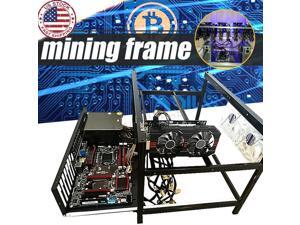 Open Air Mining Miner Frame Rig Case Holder F/ 6 Crypto Coin GPU ETH Ethereum Open Air Mining Miner Frame Rig Case Holder F/ 6 Crypto Coin GPU ETH Ethereum
