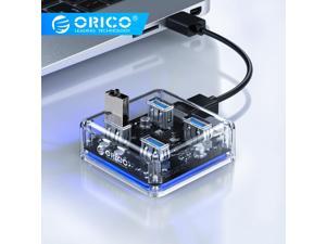 Transparent USB HUB 4 Ports USB3.0 Adapter Splitter Support External Micro USB Power Supply for Desktop Laptop Accessories Transparent USB HUB 4 Ports USB3.0 Adapter Splitter Support External Micro USB Power Supply for Desktop Laptop Accessories