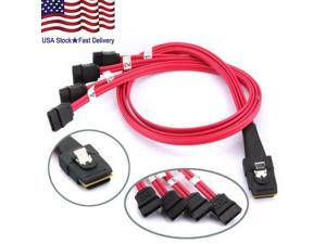 Mini SAS to 4-SATA SFF-8087 Multi-Lane Forward Breakout Internal Cable 19 Inch Mini SAS to 4-SATA SFF-8087 Multi-Lane Forward Breakout Internal Cable 19 Inch