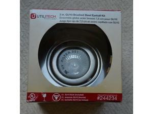3" GU10 Brushed Steel Eye Ball Kit NEW 3" GU10 Brushed Steel Eye Ball Kit NEW