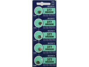 LOT 5 NEW Sony 377 SR626SW Oxide Button Battery For Small Electronics & Watches LOT 5 NEW Sony 377 SR626SW Oxide Button Battery For Small Electronics & Watches