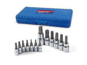 WORKPRO 13-piece Torx Bit Socket Set T8-T60, S2 Steel WORKPRO 13-piece Torx Bit Socket Set T8-T60, S2 Steel