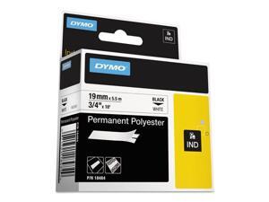 Dymo DYM18484 Rhino 5200 Hard Case Kit Label Tape, 3/4" x 18 ft, White/Black Dymo DYM18484 Rhino 5200 Hard Case Kit Label Tape, 3/4" x 18 ft, White/Black