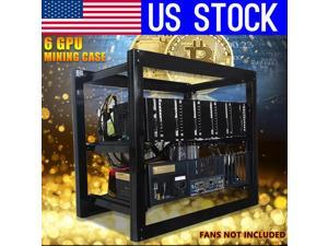 US Open Air Mining Rig Case Motherboard Frame Bracket For 6 GPU Ethereum Miner US Open Air Mining Rig Case Motherboard Frame Bracket For 6 GPU Ethereum Miner