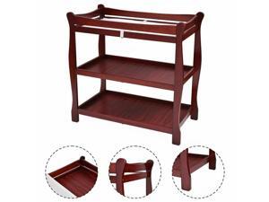 Cherry Sleigh Style Baby Changing Table Infant Newborn Nursery Diaper Ston Cherry Sleigh Style Baby Changing Table Infant Newborn Nursery Diaper Ston