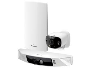Panasonic HomeHawk Outdoor Wireless Smart Home Security Camera, Wide Angle View, Color Night Vision, 2-Way Talk, Works with Alexa & Google Assistant, 2 Camera Kit (KX-HN7002W) Panasonic HomeHawk Outdoor Wireless Smart Home Security Camera, Wide Angle View, Color Night Vision, 2-Way Talk, Works with Alexa & Google Assistant, 2 Camera Kit (KX-HN7002W)