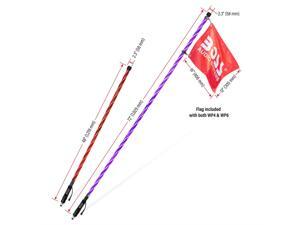 BOSS Audio WP4 ATV Whip Antenna – 48 Inch, 360 Degree RGB (Red/Green/Blue) Multicolor, 20 Color Combinations, 5 Brightness Levels, Marine Rated Weatherproof Ip67, ATV/UTV BOSS Audio WP4 ATV Whip Antenna – 48 Inch, 360 Degree RGB (Red/Green/Blue) Multicolor, 20 Color Combinations, 5 Brightness Levels, Marine Rated Weatherproof Ip67, ATV/UTV
