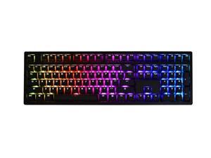 iKBC MF108 v2 RGB LED Backlit Mechanical Keyboard with Cherry MX Red Switch for Windows and Mac, Full Size Computer Keyboards with PBT Doubleshot Keycaps, CNC Aluminum Black Case, ANSI/US iKBC MF108 v2 RGB LED Backlit Mechanical Keyboard with Cherry MX Red Switch for Windows and Mac, Full Size Computer Keyboards with PBT Doubleshot Keycaps, CNC Aluminum Black Case, ANSI/US