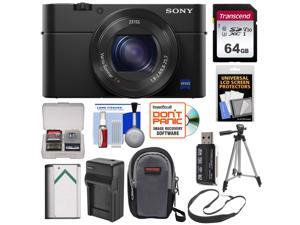 Sony Cyber-Shot DSC-RX100 IV 4K Wi-Fi Digital Camera with 64GB Card + Battery & Charger + Case + Tripod + Strap + Kit Sony Cyber-Shot DSC-RX100 IV 4K Wi-Fi Digital Camera with 64GB Card + Battery & Charger + Case + Tripod + Strap + Kit