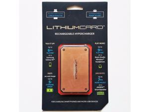Linearflux Lithiumcard Portable Backup Hypercharger USB / Micro USB Ports GOLD Linearflux Lithiumcard Portable Backup Hypercharger USB / Micro USB Ports GOLD