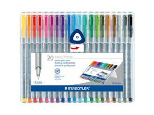 Staedtler Triplus Fineliner Superfine Point Pens, 0.3 mm, Assorted Ink, 20/Pack Staedtler Triplus Fineliner Superfine Point Pens, 0.3 mm, Assorted Ink, 20/Pack