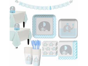 Blue Baby Elephant Baby Shower Party Supplies 32 Guest Tableware Decorations Blue Baby Elephant Baby Shower Party Supplies 32 Guest Tableware Decorations