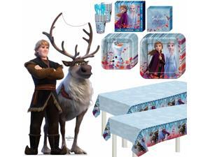Frozen 2 Kristoff Basic Tableware Kit and Supplies for 16 Guests, Table Covers Frozen 2 Kristoff Basic Tableware Kit and Supplies for 16 Guests, Table Covers