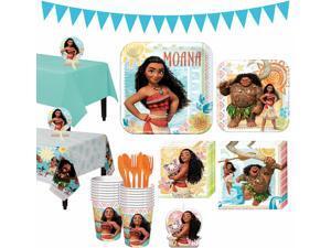 Moana Tableware Full Birthday Party Kit for 16 Guests Party Supplies Banner Moana Tableware Full Birthday Party Kit for 16 Guests Party Supplies Banner
