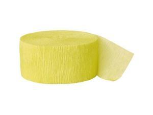 UNIQUE - Canary Yellow Crepe Paper Streamers - 81 Feet Long UNIQUE - Canary Yellow Crepe Paper Streamers - 81 Feet Long