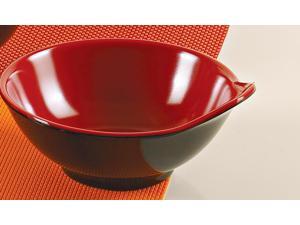 Yanco CR-3545 Black and Red Two-Tone Sauce Bowl, 10 oz Capacity, 4.5" Diameter, 1.75" Height, Melamine, Black/Red Color, Pack of 48 Yanco CR-3545 Black and Red Two-Tone Sauce Bowl, 10 oz Capacity, 4.5" Diameter, 1.75" Height, Melamine, Black/Red Color, Pack of 48