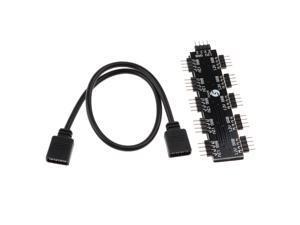 Motherboard RGB Fan Hub Splitter Controller 4Pin 12V for PC Computer Case Motherboard RGB Fan Hub Splitter Controller 4Pin 12V for PC Computer Case