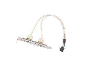 2 Port USB 2.0 Rear Panel Expansion Bracket to Motherboard 9Pin Header 2 Port USB 2.0 Rear Panel Expansion Bracket to Motherboard 9Pin Header
