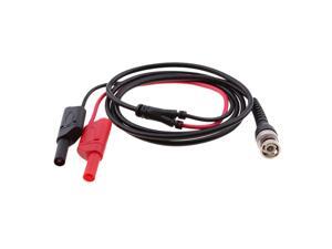 BNC Q9 To Dual 4mm Stackable Shrouded Banana Plug Test Leads Probe Cable BNC Q9 To Dual 4mm Stackable Shrouded Banana Plug Test Leads Probe Cable
