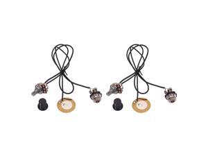 2 Pieces Prewired Piezo Pickup with Volume Control Knob for Cigar Box Guitar 2 Pieces Prewired Piezo Pickup with Volume Control Knob for Cigar Box Guitar
