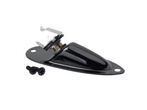 Black Boat Input Output Jack Plate Socket With Screws for Electric Guitar Black Boat Input Output Jack Plate Socket With Screws for Electric Guitar