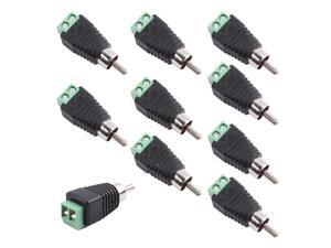 10 pcs Speaker Wire cable to Audio Male RCA Connector Adapter Jack Plug 10 pcs Speaker Wire cable to Audio Male RCA Connector Adapter Jack Plug
