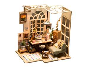 1:24 Dollhouse Miniature DIY Prince Doll House Kits Reading Room Kids Toys 1:24 Dollhouse Miniature DIY Prince Doll House Kits Reading Room Kids Toys