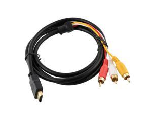 HDTV Male to 3 RCA Video Audio AV Component Cable Adapter (Black) HDTV Male to 3 RCA Video Audio AV Component Cable Adapter (Black)