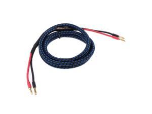 Bi-Wire Speaker Cable Pair, Audio Amplifier Cord Flexible Braided Bi-Wire Speaker Cable Pair, Audio Amplifier Cord Flexible Braided