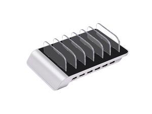 6Port Desktop USB Charging Station Dock Organizer for Phone Tablet AU Silver 6Port Desktop USB Charging Station Dock Organizer for Phone Tablet AU Silver