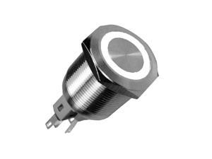 DC12V 25mm Ring Led Metal Momentary Push Button Switch Car DIY Switch White DC12V 25mm Ring Led Metal Momentary Push Button Switch Car DIY Switch White