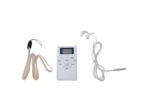 Portable Mini FM Pocket Radio with Digital LED Display with Earphone white Portable Mini FM Pocket Radio with Digital LED Display with Earphone white