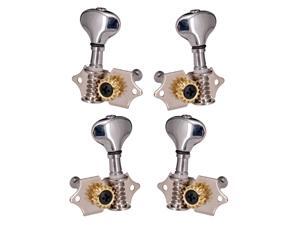 Guitar Open Gear Tuning Pegs Tuners Machine Heads 2R2L for Ukulele Silver Guitar Open Gear Tuning Pegs Tuners Machine Heads 2R2L for Ukulele Silver