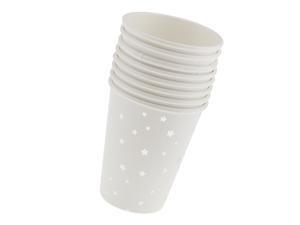 8/set Glitter Star Paper Cups Birthday Party Disposable Tableware Silver 8/set Glitter Star Paper Cups Birthday Party Disposable Tableware Silver