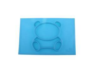 Baby Anti-hot Anti-drop Silica Gel Tray Placemats Sub-grid Tableware Blue Baby Anti-hot Anti-drop Silica Gel Tray Placemats Sub-grid Tableware Blue