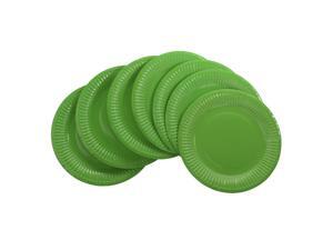 10pcs Disposable Round Paper Plate Birthday Party Tableware Craft Green 10pcs Disposable Round Paper Plate Birthday Party Tableware Craft Green