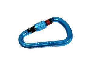 25KN Rock Climbing Caving Aluminum Screwgate Locking Carabiner Blue 25KN Rock Climbing Caving Aluminum Screwgate Locking Carabiner Blue