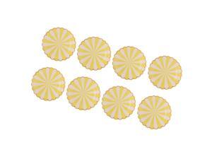 8xStripes Party Paper Plates Gold Edge Wedding Birthday Tableware 7in Yellow 8xStripes Party Paper Plates Gold Edge Wedding Birthday Tableware 7in Yellow
