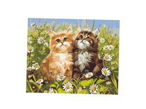 Frameless DIY Painting By Numbers Canvas Painting Art Picture Cats Kitty Frameless DIY Painting By Numbers Canvas Painting Art Picture Cats Kitty