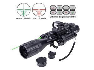 416x50 AO Rifle Scope Combo with Green Laser Reflex Sight and 5 Brightness Modes Flashlight 416x50 AO Rifle Scope Combo with Green Laser Reflex Sight and 5 Brightness Modes Flashlight
