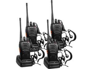 Rechargeable Long Range TwoWay Radios with Earpiece 4 Pack UHF 400470Mhz Walkie Talkies Liion Battery and Charger Included Rechargeable Long Range TwoWay Radios with Earpiece 4 Pack UHF 400470Mhz Walkie Talkies Liion Battery and Charger Included
