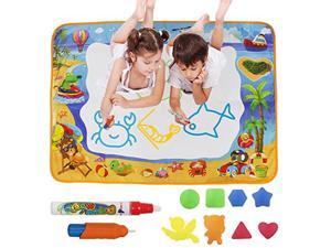 Aqua Magic Doodle MatKids Toys Gifts Large Water Drawing Mat with Water Painting KitsEducational Coloring Drawing Doodle Board for 2 3 4 5 6 7 8 Years Old Kids Toddlers Boys Girls Aqua Magic Doodle MatKids Toys Gifts Large Water Drawing Mat with Water Painting KitsEducational Coloring Drawing Doodle Board for 2 3 4 5 6 7 8 Years Old Kids Toddlers Boys Girls